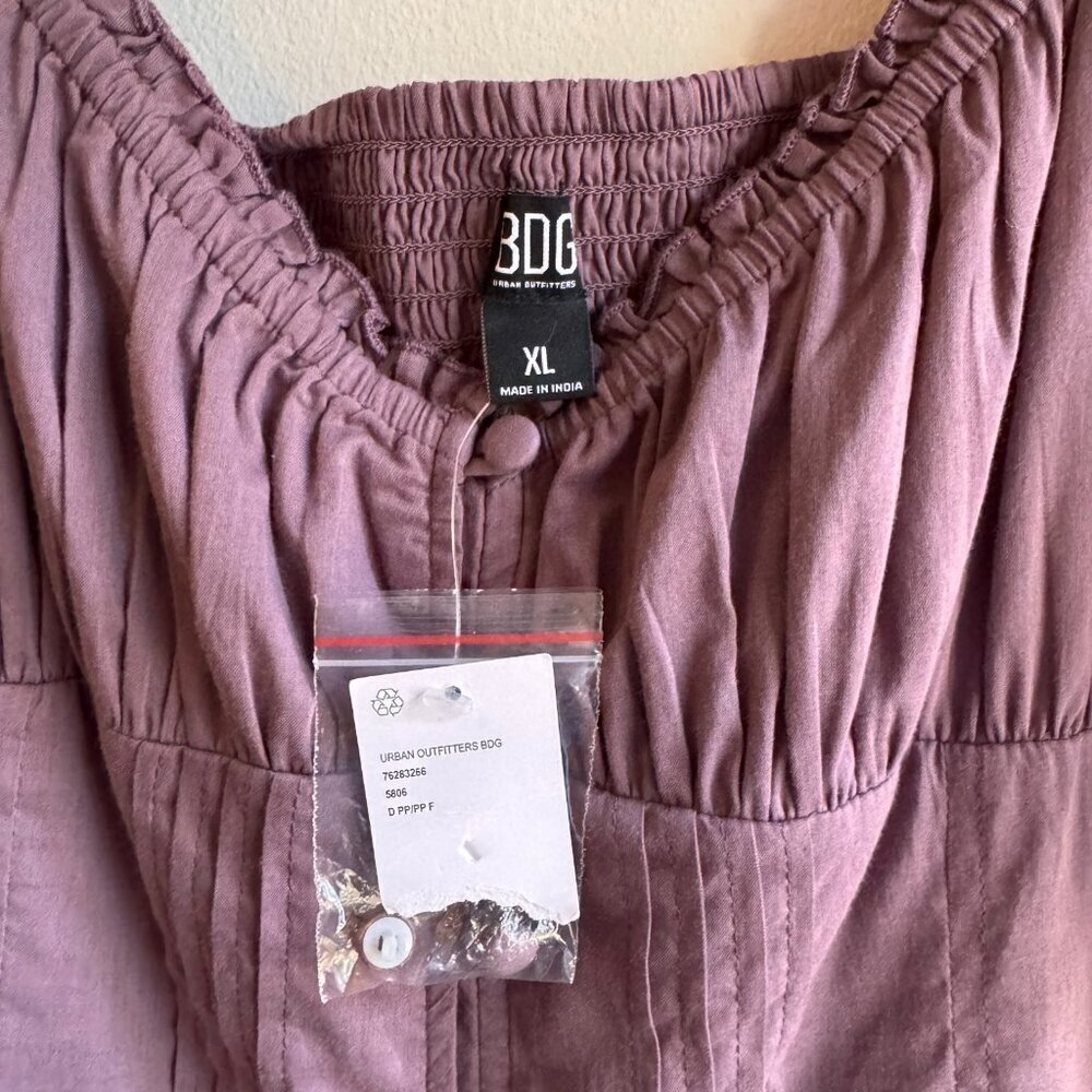 Urban Outfitters BDG Lydia Purple Prairie Mini Dress Cozy Fall Outfit Size XL - Picture 5 of 6